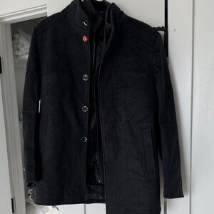 United Gentleman Men's Black Wool Jacket